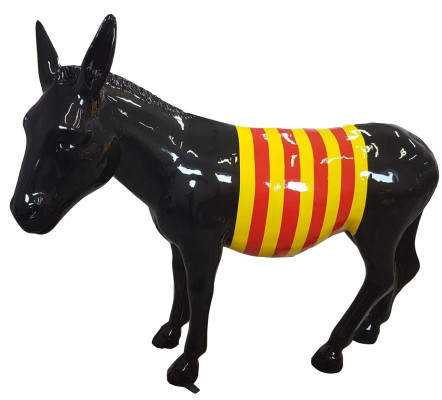 Moderno design astratto asino scultura decorativa da giardino in plastica nuovo.