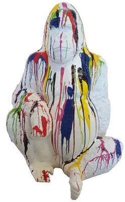 Designer Figur Statua Figure Moderne Sculture Statue Decorazione Decorazione Gorilla Giardino Nuovo