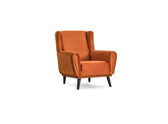 Poltrona singola monoposto in tessuto arancione design moderno club poltrona.