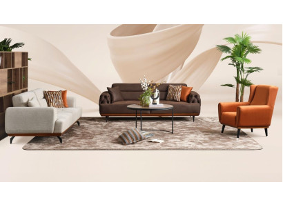 Divano componibile divano imbottito multicolore poltrone divano set di tessuto 3+3+1