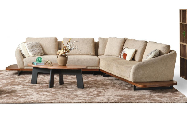 Divano angolare con imbottitura a forma di L divano divano da salotto divani beige moderni.