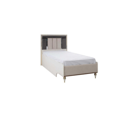 Lettino per bambini di lusso Struttura letto Letto Camera da letto per bambini Telaio letto Beige in stoffa