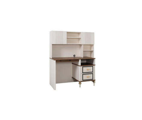 Scrivania Tavolo da ufficio Tavolo per computer Beige Mobili da ufficio Legno Tavolo Scaffali