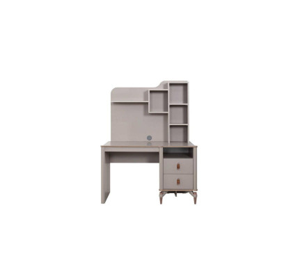 Scrivania Tavolo da ufficio Tavolo per computer Beige Mobili per ufficio Legno Tavolo Mensole