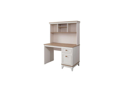 Scrive pensili scrivania informatica bianca mobili da ufficio in legno tavolo scaffali.