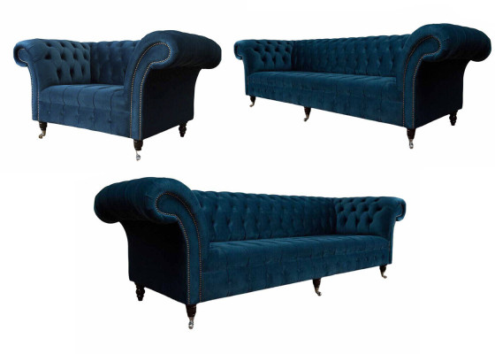 Moderni set di divani 3+3+1 posti in stile lusso per il soggiorno