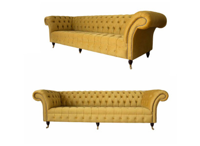 Lussuoso set di divani beige 3 + 3 posti, divano moderno stile soggiorno mobili