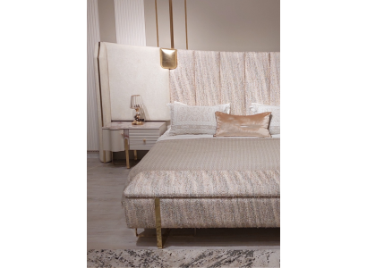 Letto 2x Comodini Camera da Letto Completo Lusso Arredamento Nuovo Mobili