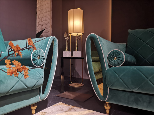 Design divano imbottito 4 posti di lusso - mobili da soggiorno in stile italiano