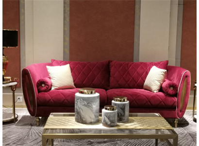 Design divano imbottito 4 posti di lusso - mobili da soggiorno in stile italiano