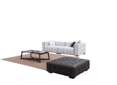 Divano Divano in pelle ecopelle Couch Big - Soggiorno di lusso Sedia Imbottita a quattro posti