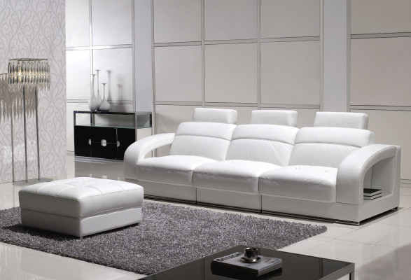 Divano a tre posti Divano Imbottito Divani Divani a 3 posti con pouf Set Imbottito