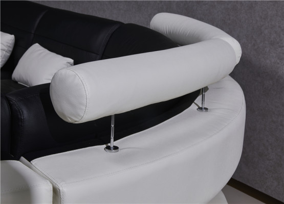 Set di divani d'angolo a forma di L. Nuovo divano design / divano angolare + pouf imbottito.