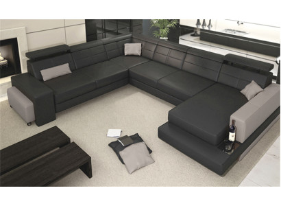 Design divano Divani di lusso Divano in pelle Posto mobile angolare Italiano Imbottitura angolo Divano bianco