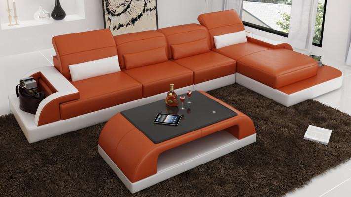 Divano Set rivestimento grande xxl divani divani divano divano angolare + tavolo