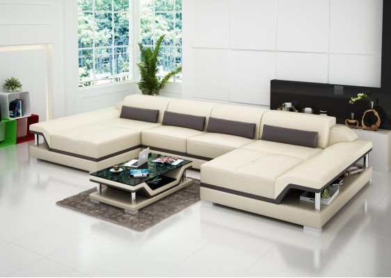 Divani in pelle Nuovo Divano Sedile Set da salotto Imbottito Angolo Divano Design Divano di lusso