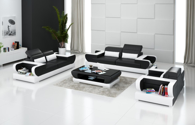 Set di divani 3+1+1 posti con design moderno, nuovi, lussuosi e imbottiti.