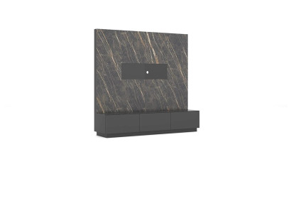 Moderno mobile TV di lusso grigio in legno, mobili da soggiorno di design.