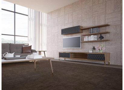 Completamente parete attrezzata armadietto in legno mobili moderni set 5 pezzi 3x mensole da parete nuove.