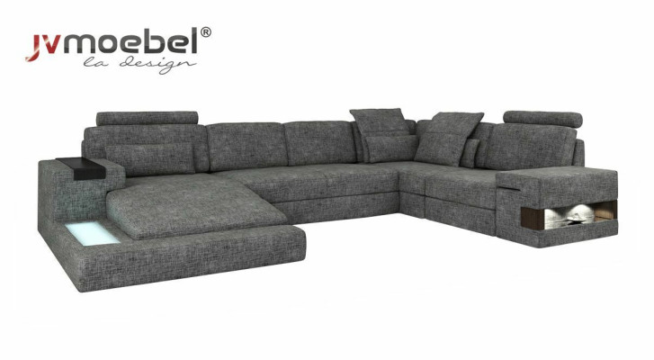 Divano ad angolo a forma di U Design Moderno Divano Divano in tessuto Divano Divano Soggiorno Nuovo