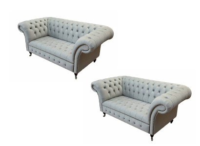 Chesterfield Set di divani Design di lusso Divano Poltrona Divano Set di sedili