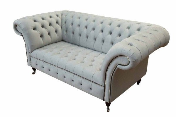 Divano Chesterfield 2 posti Divano imbottito Design divani di lusso Grigio