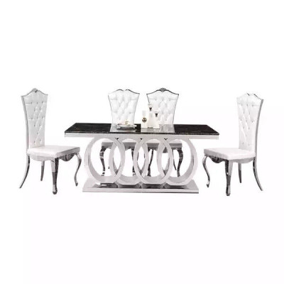 Tavolo da pranzo design, tavoli da pranzo, mobili da sala da pranzo, tavolo in acciaio inossidabile, tavoli.