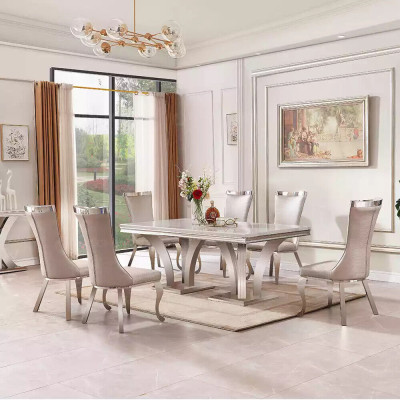 Tavolo da pranzo di lusso, tavolo da pranzo moderno. Tavoli da pranzo, tavoli design in metallo.