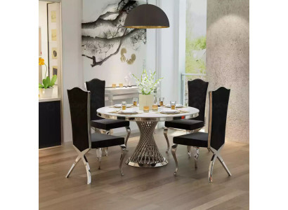 Tavolo rotondo base dorata cromata Tavolo rotondo tavoli da pranzo tavoli da pranzo di lusso 130cm
