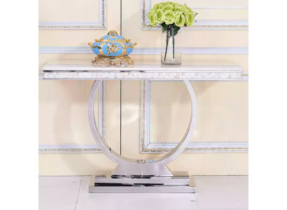 Argento credenza consolle tavolo di lusso argento cromato 120x40cm