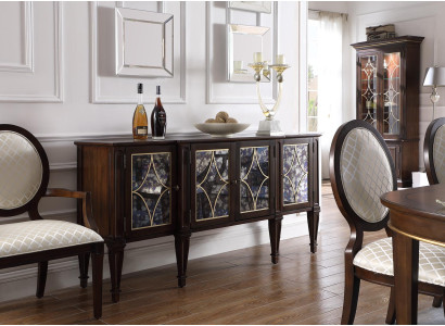 Tavolo 4x sedie 2x sedie Sideboard 8 pezzi Set da pranzo Gruppo di attrezzi
