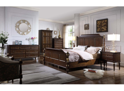 Set camera da letto Letto 2 comodini di lusso nuovi 3 pezzi Design Moderno in legno