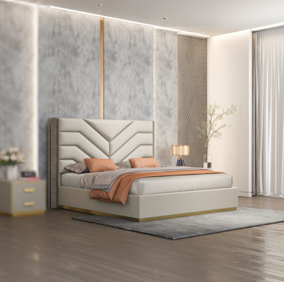 Design del letto di lusso Letti matrimoniali 180x200cm Camera da letto moderna Nuovo