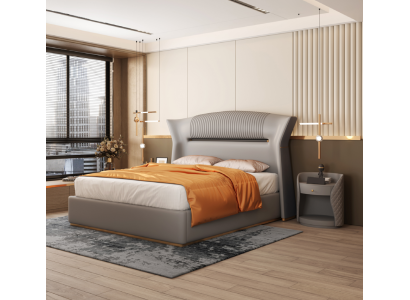 Camera da letto Letto Letto imbottito Letto matrimoniale Design di lusso Matrimoniale 180x200