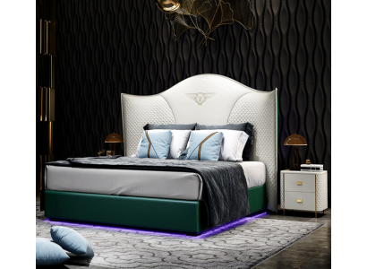 Design di lusso hotel matrimoniale camera da letto moderna in legno arredamento imbottito