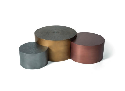 Set di tavolini da caffè di lusso 3x Tavolini rotondi Moderni Tavolini da salotto