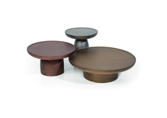 Set di tavolini da salotto di design 3x in legno per soggiorno. Mobili di lusso moderni.
