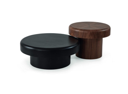 Set di tavolini moderni 2x tavolini da salotto in legno design per il soggiorno.