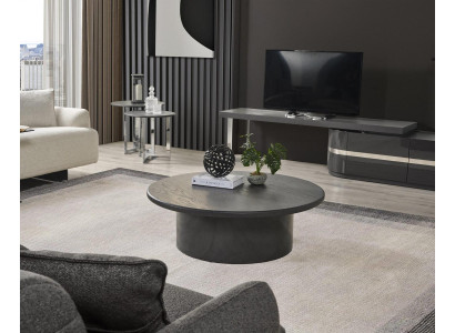 Tavolino da salotto, tavolino ausiliario, tavolo da soggiorno grigio in legno design arredamento.