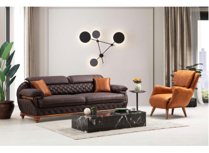 Poltrona Design Divano lusso Soggiorno Imbottitura Posti a sedere Moderno Nuovo Mobili