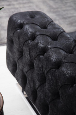 Set da soggiorno 2x divano a tre posti Chesterfield poltrona design mobili di lusso