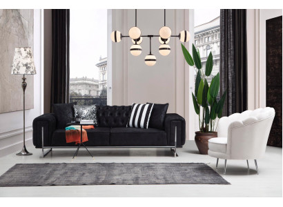 Mobili moderni soggiorno completi Divano Tre posti Poltrona imbottita