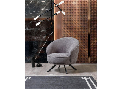 Soggiorno moderno grigio design poltrona lusso mobili imbottiti nuovi.