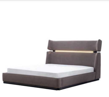 Camera da letto Letto di lusso Stile moderno Letto moderno elegante Grigio 180x200