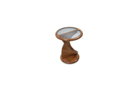Tavolino da salotto di design moderno in legno con scale.