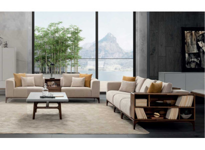 Set da soggiorno di lusso 4 pezzi divano 3+2+1 posti con tavolino design moderno