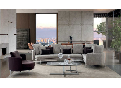 Set soggiorno 4+3+1 posti moderno salotto 3 pezzi cuscino sedile mobili