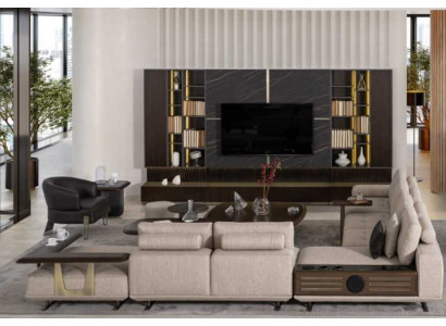 Sistema abitativo a elle Divano angolare Design Divano Set di rivestimenti Angolo Nuovo