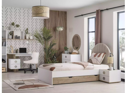 Struttura letto Lettino per bambini Mobili per bambini Camera da letto per bambini Letto Legno Bianco Moderno