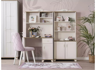 Tavolo per computer Scrivania Scrivania per bambini in legno Scaffale Libreria Bianco